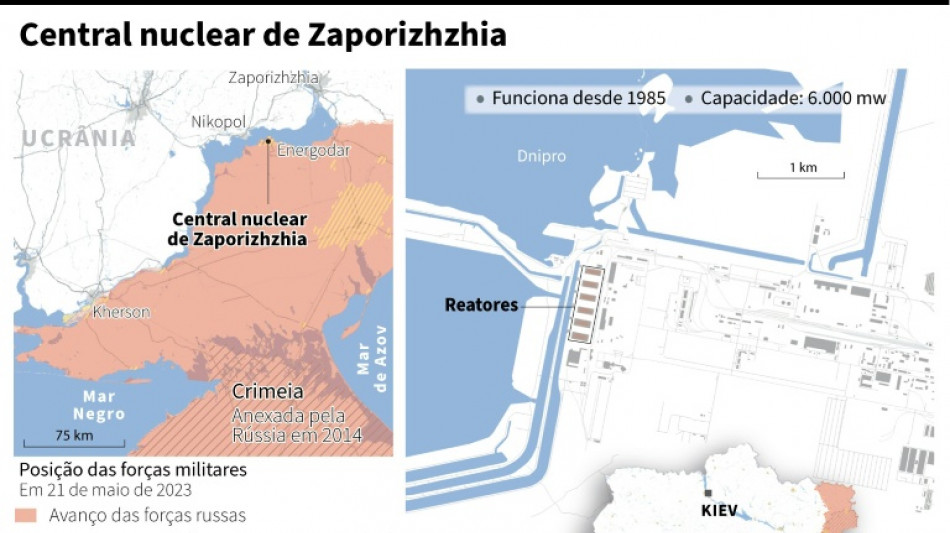 Central nuclear ucraniana de Zaporizhzhia volta a ser conectada &agrave; rede el&eacute;trica