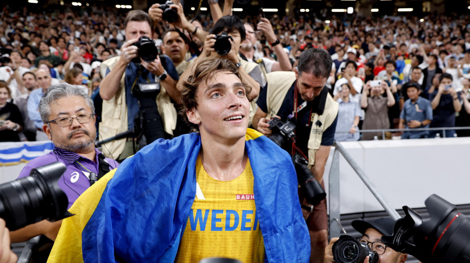 Mondiali atletica: Duplantis oltre i 6,30, é il suo 14mo record