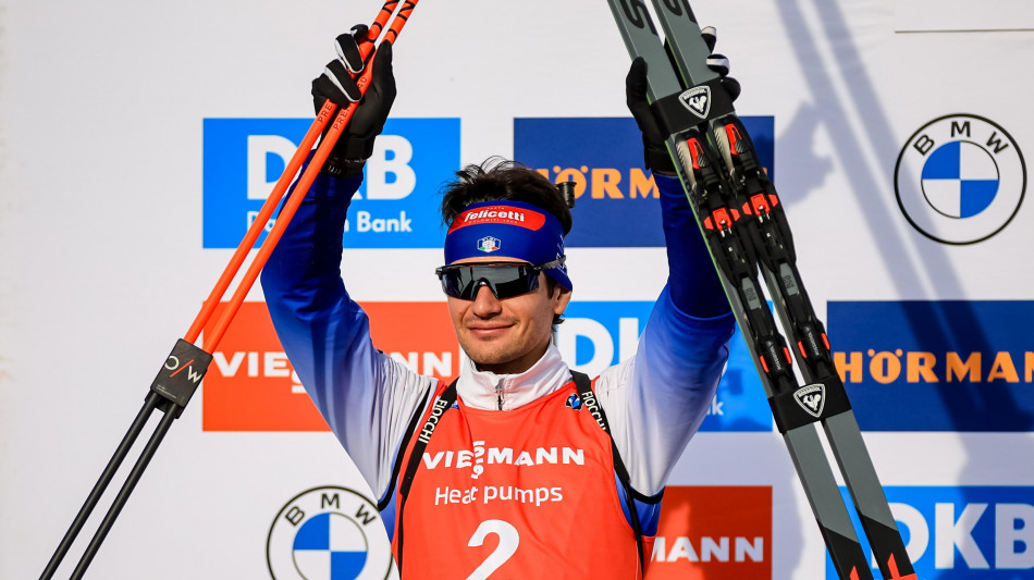 Biathlon: Giacomel vince la mass start di Le Gran Bornard