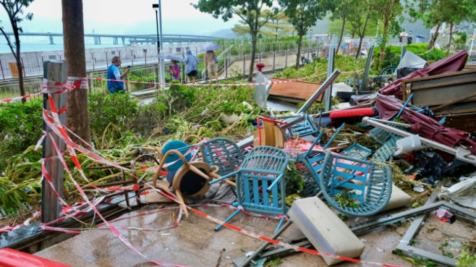 Hong Kong's coastal businesses pick up pieces after typhoon