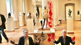 US climate activists smear paint on Degas sculpture enclosure
