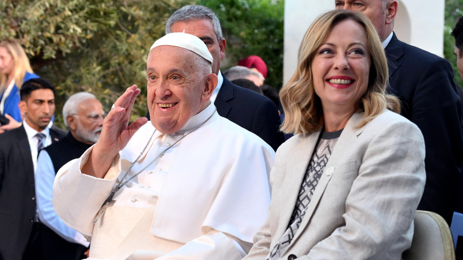 Meloni, G7 la cosa pi&ugrave; importante fatta con papa Francesco